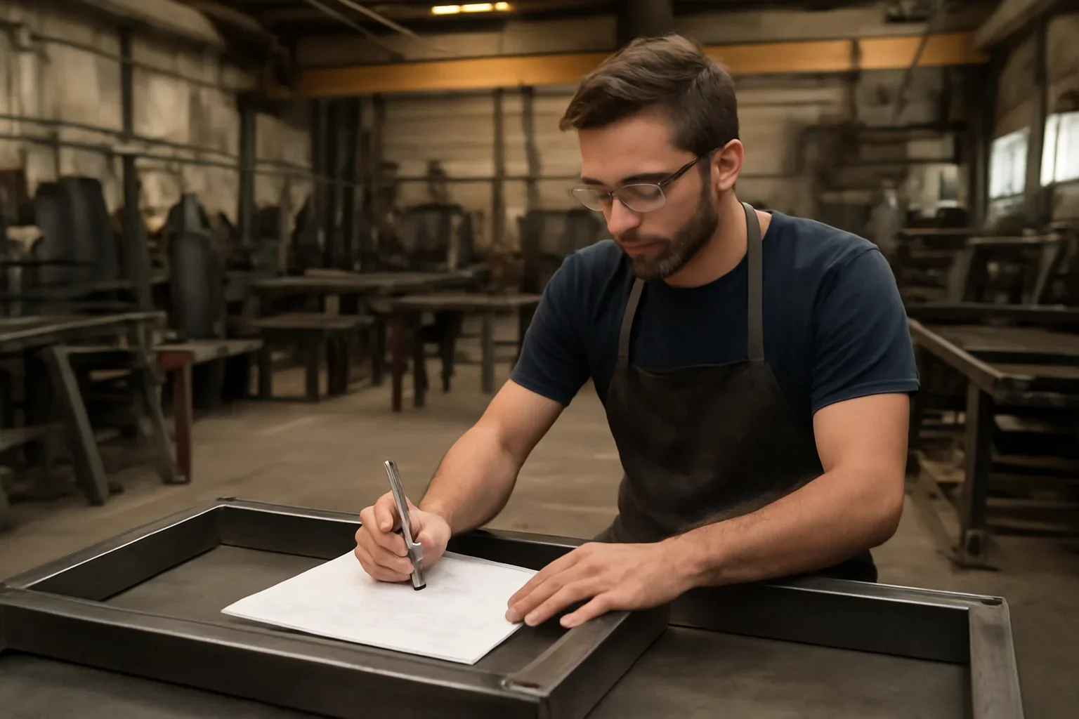 About project planning at a custom metal fabrication shop