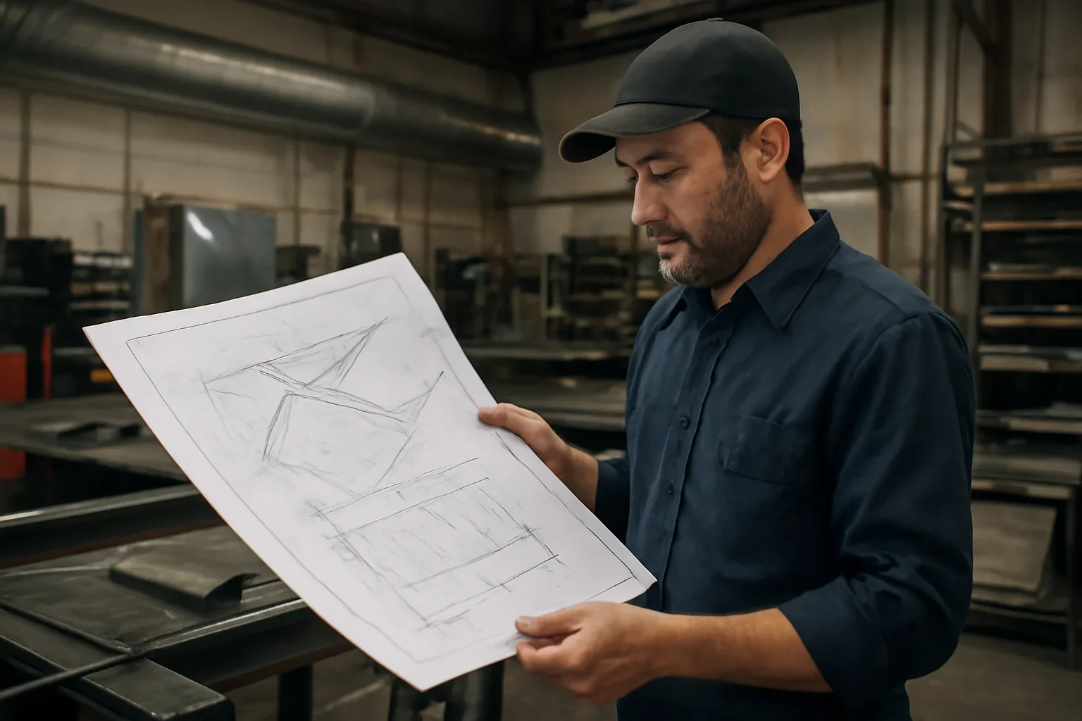 Architectural Sheet Metal & Roof Details project planning at a custom metal fabrication shop