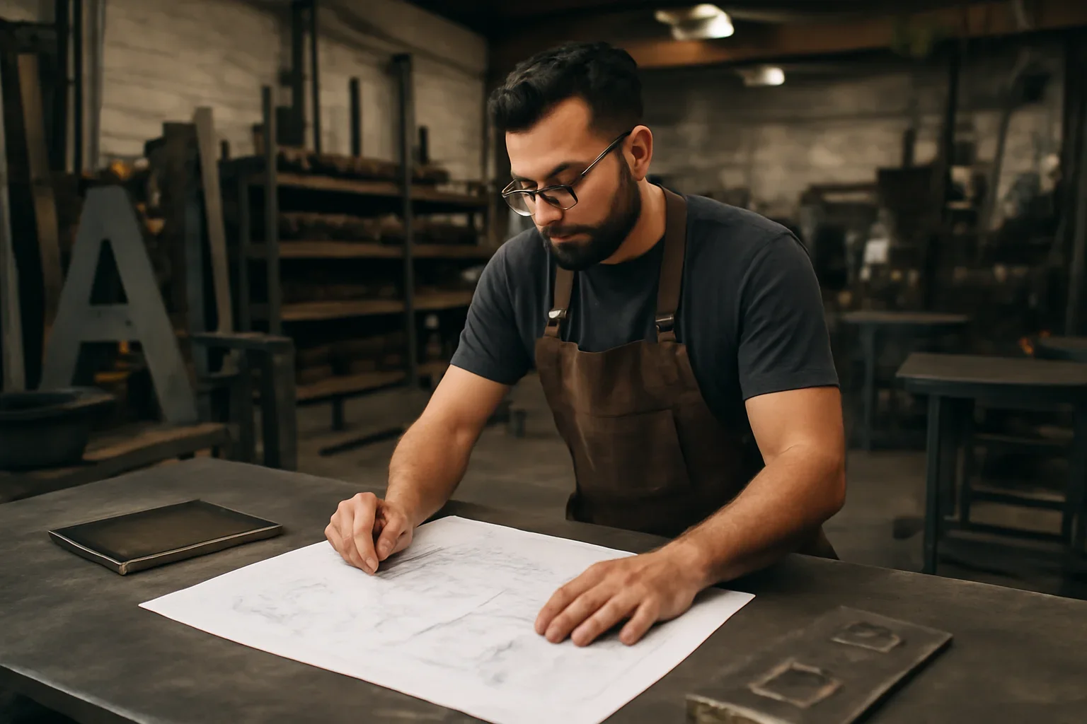 Case Studies project planning at a custom metal fabrication shop