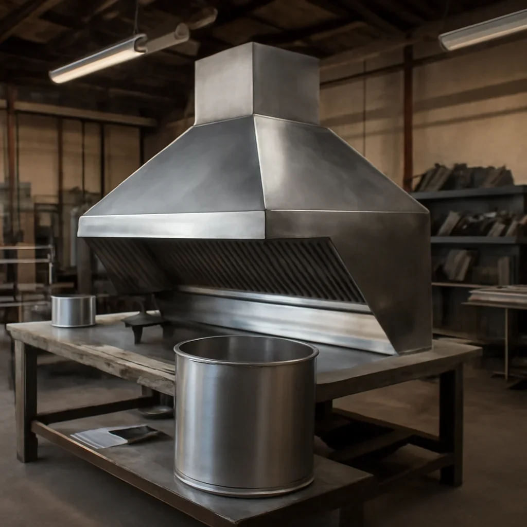 Custom fabricated metalwork related to restaurant hoods & exhaust