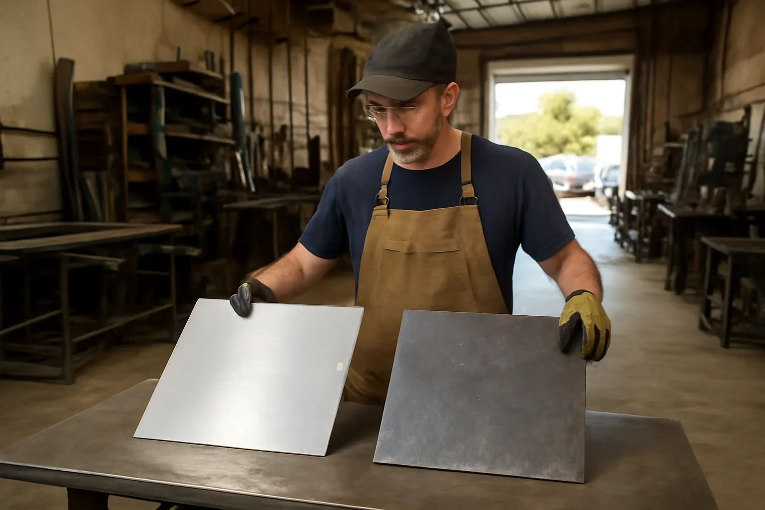 Aluminum vs Steel for Outdoor Projects project planning at a custom metal fabrication shop