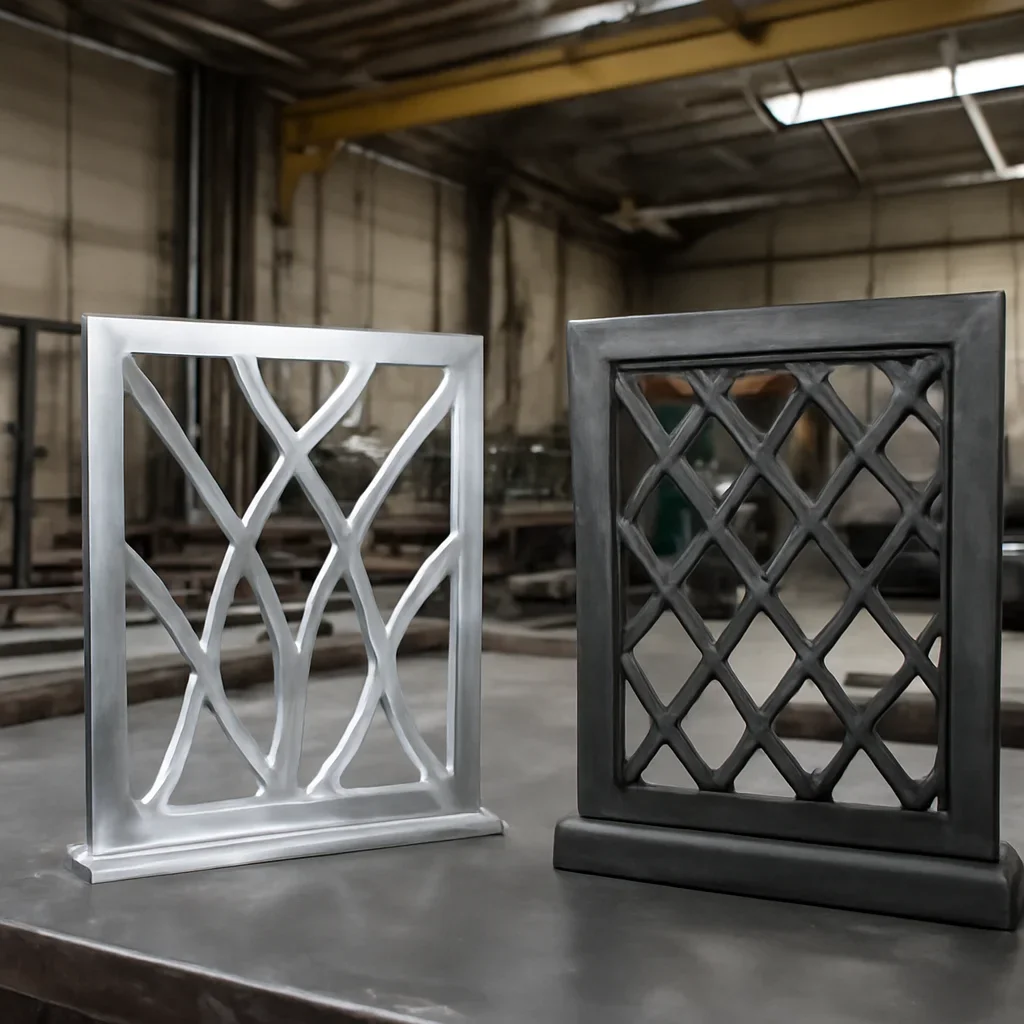 Custom fabricated metalwork related to aluminum vs steel for outdoor projects