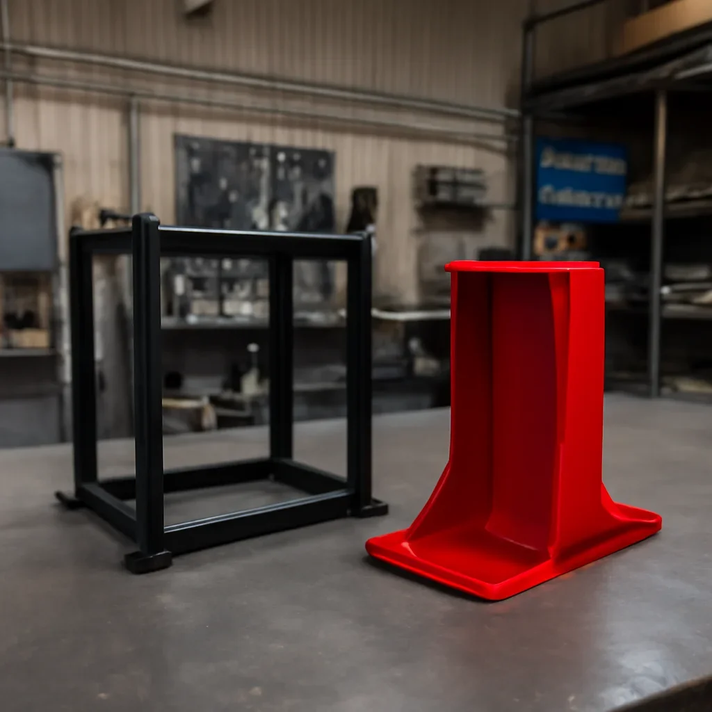 Custom fabricated metalwork related to powder coating vs paint