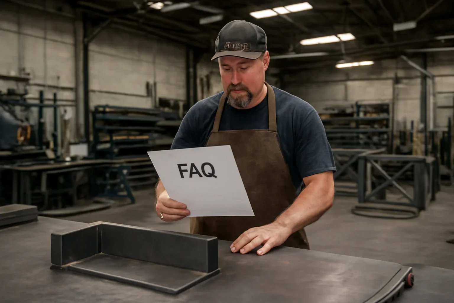 FAQ project planning at a custom metal fabrication shop