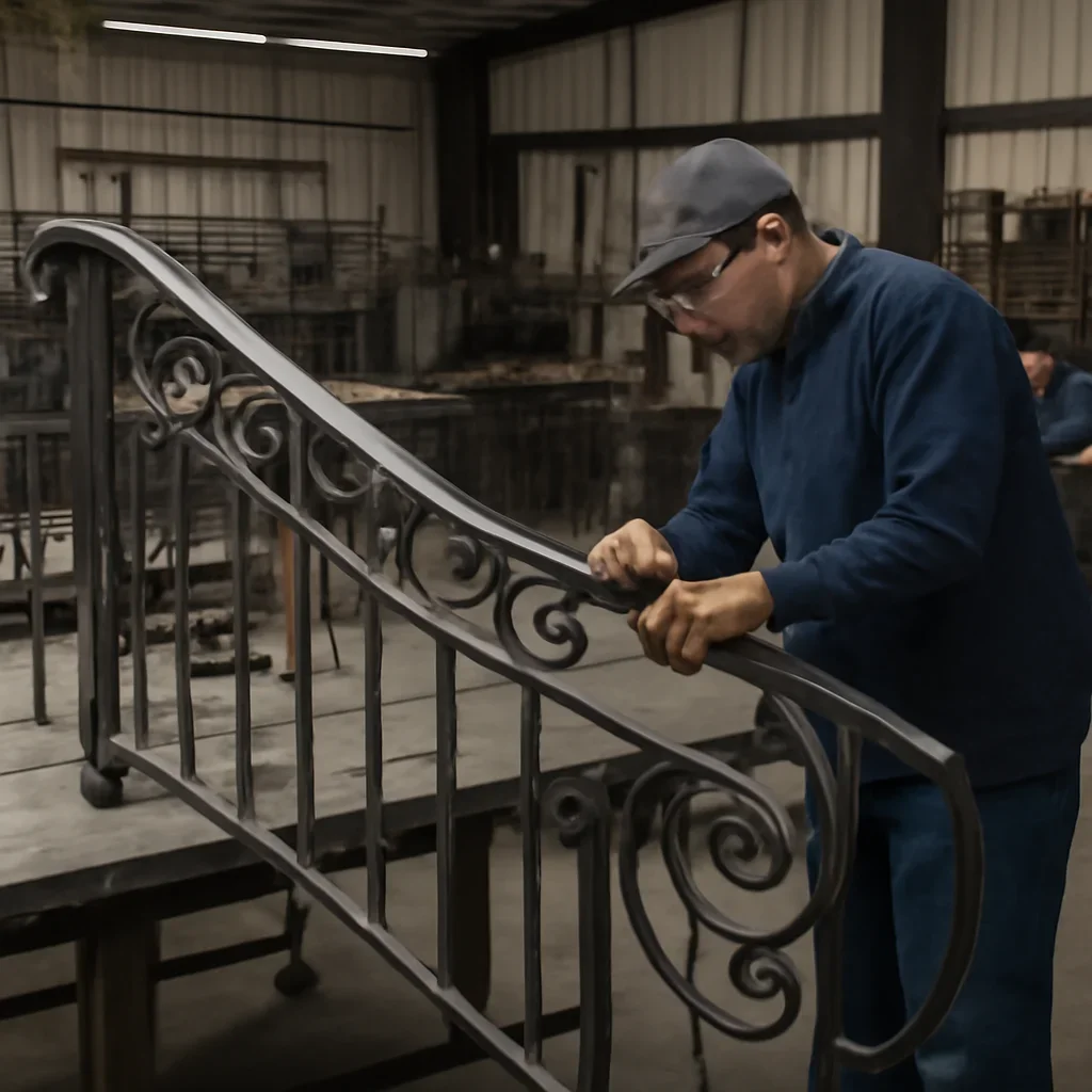 Custom fabricated metalwork related to custom railings & staircases