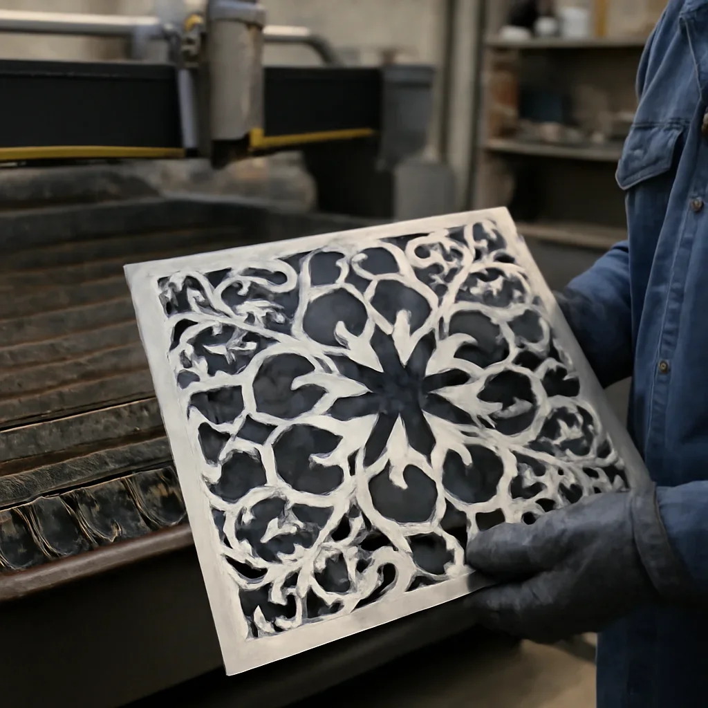 Custom fabricated metalwork related to laser cutting