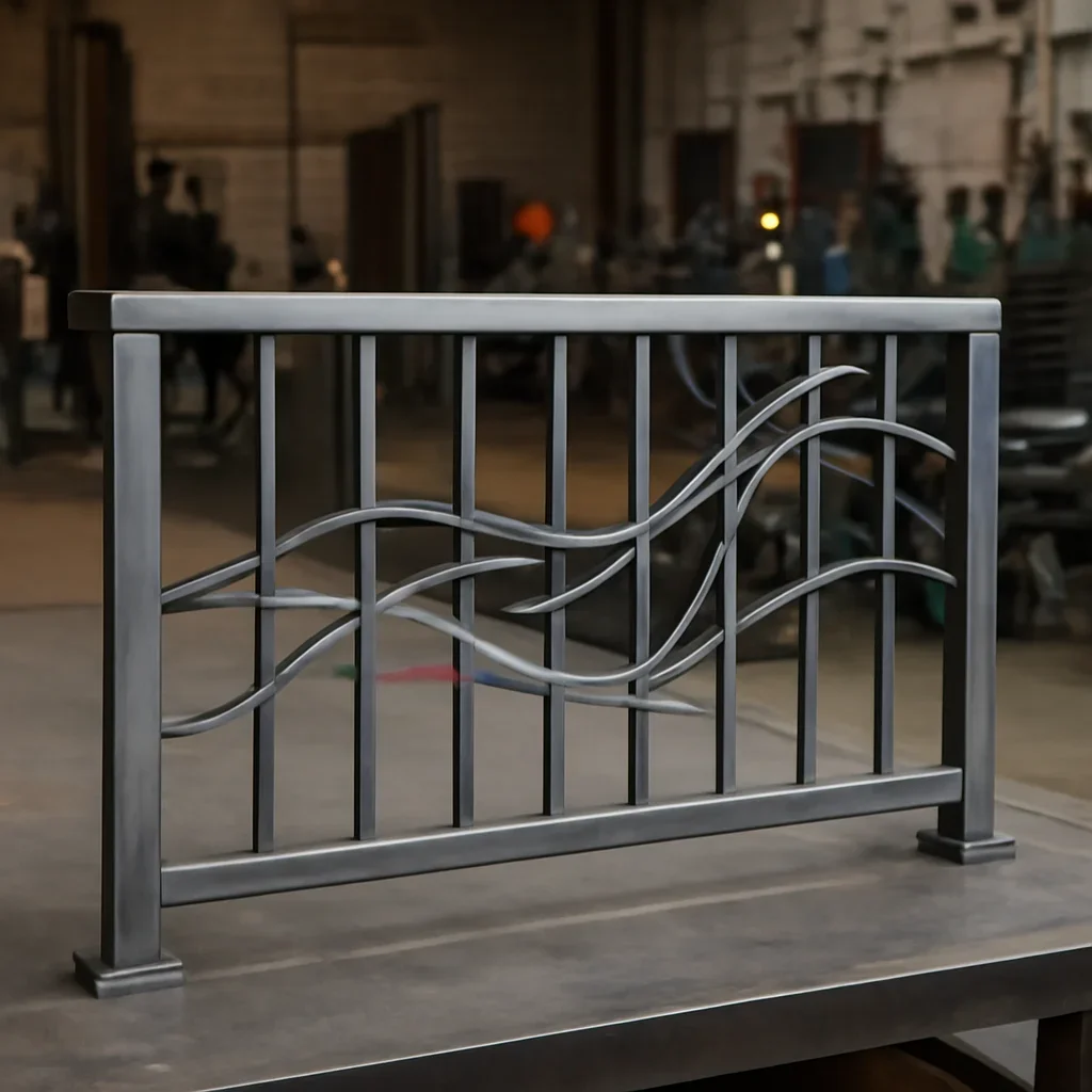 Custom fabricated metalwork related to features