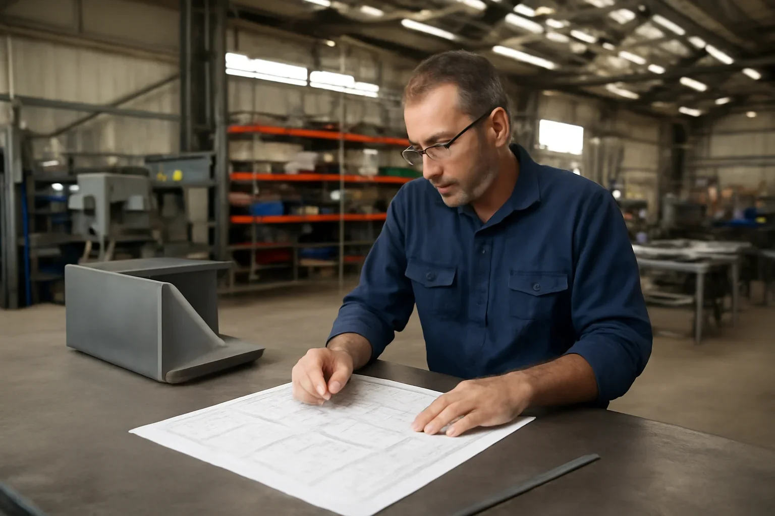 Manufacturing project planning at a custom metal fabrication shop