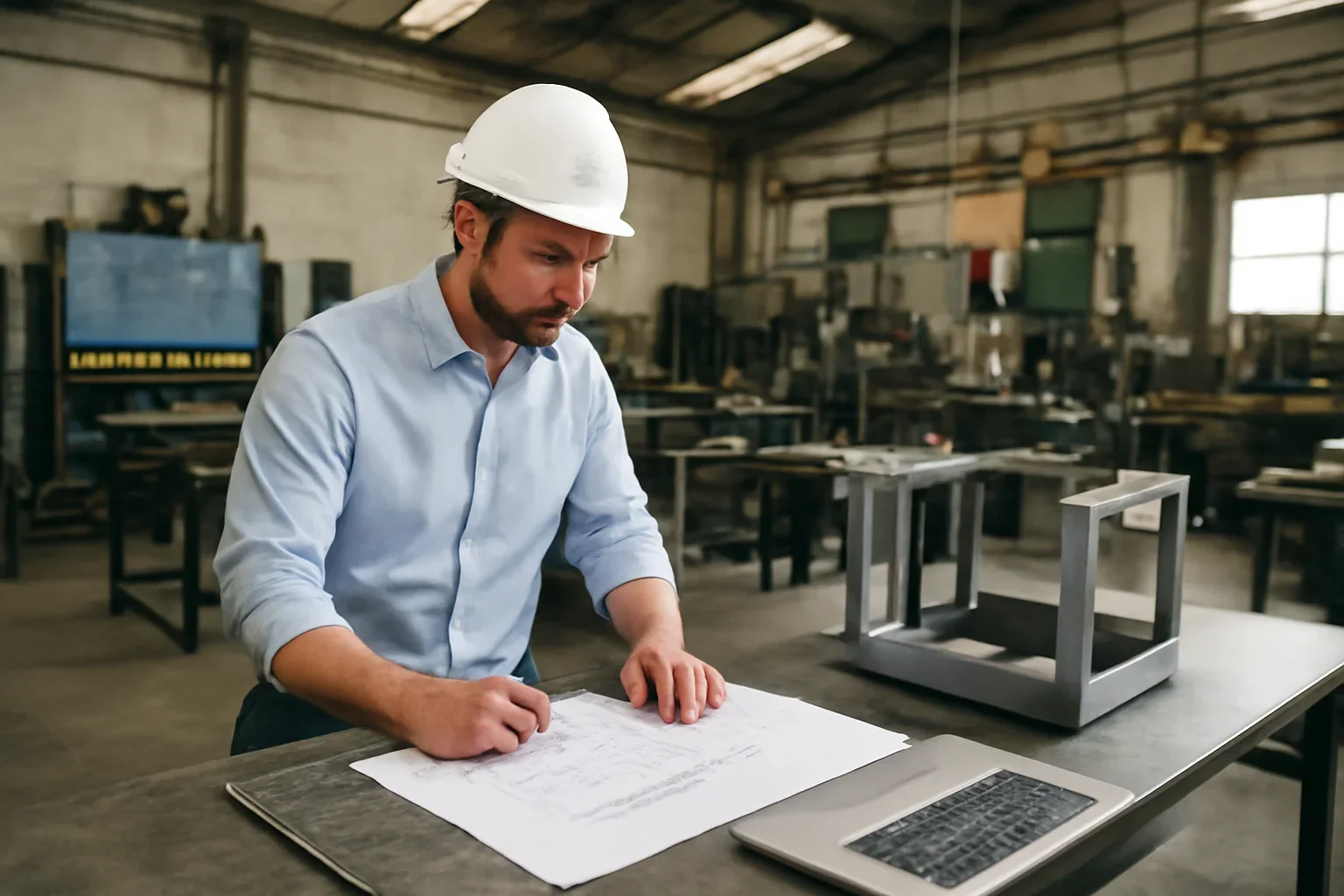 Medical & Lab project planning at a custom metal fabrication shop