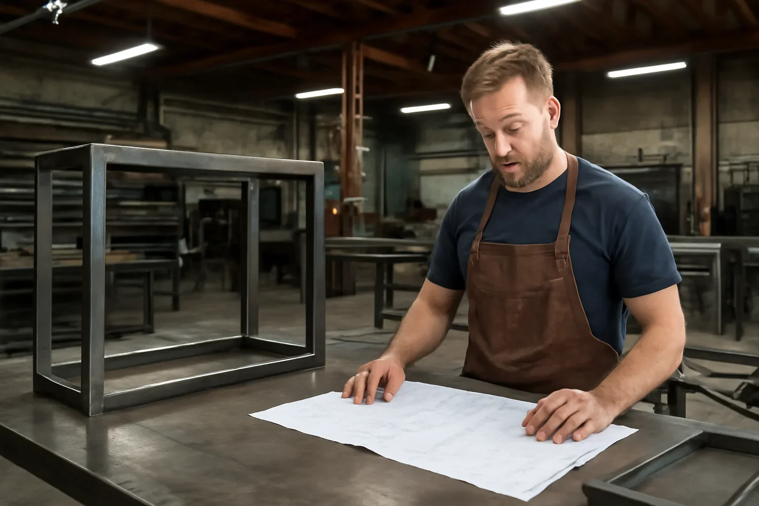 Retail & Hospitality project planning at a custom metal fabrication shop