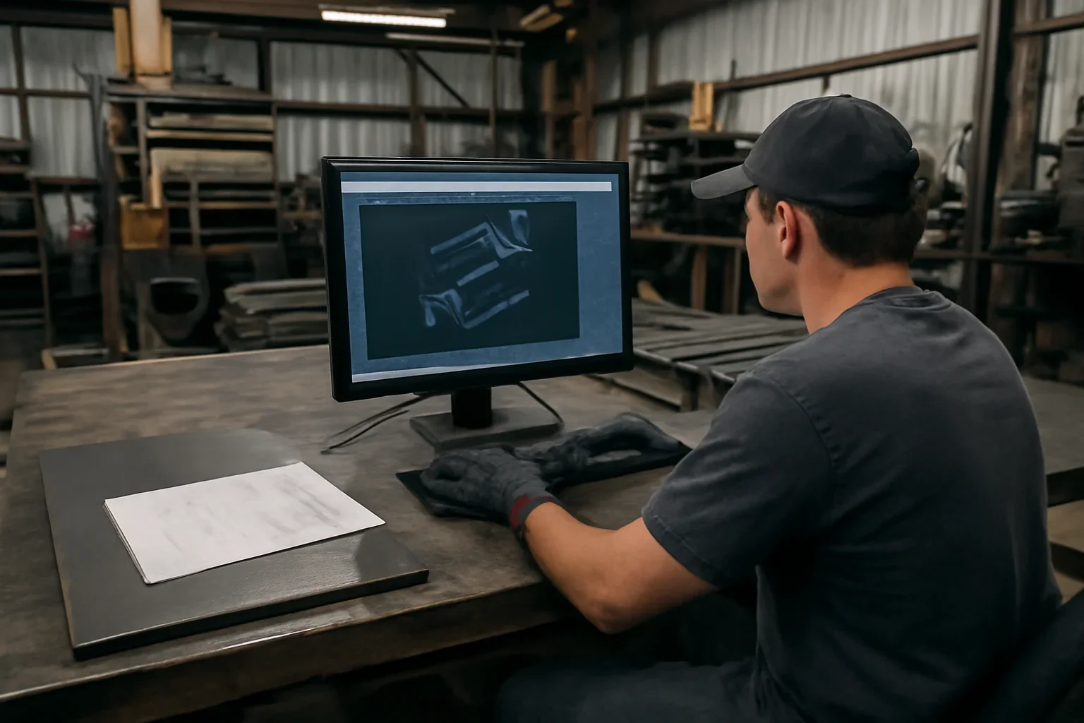 AutoCAD & DXF Files project planning at a custom metal fabrication shop