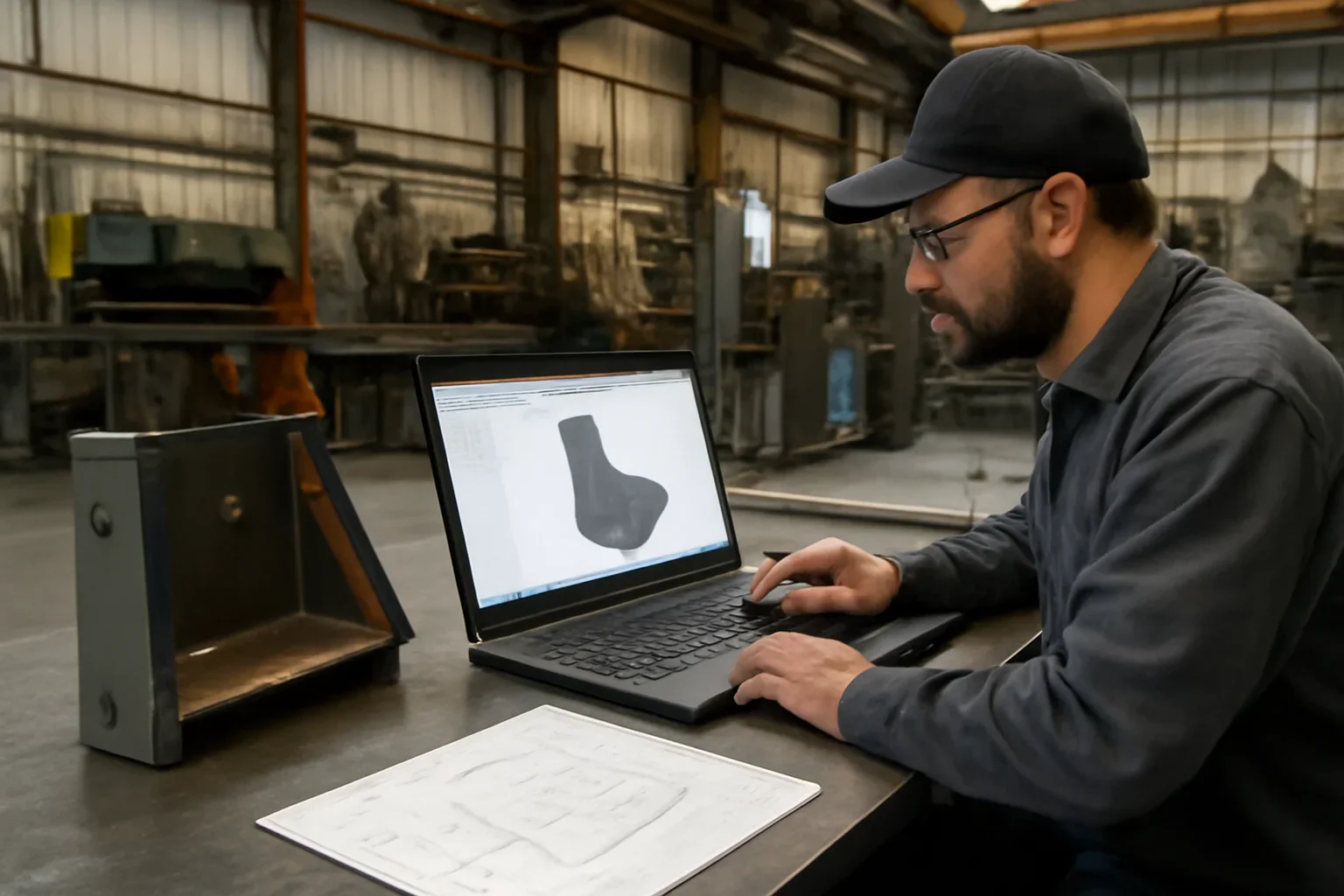 SolidWorks & STEP Files project planning at a custom metal fabrication shop