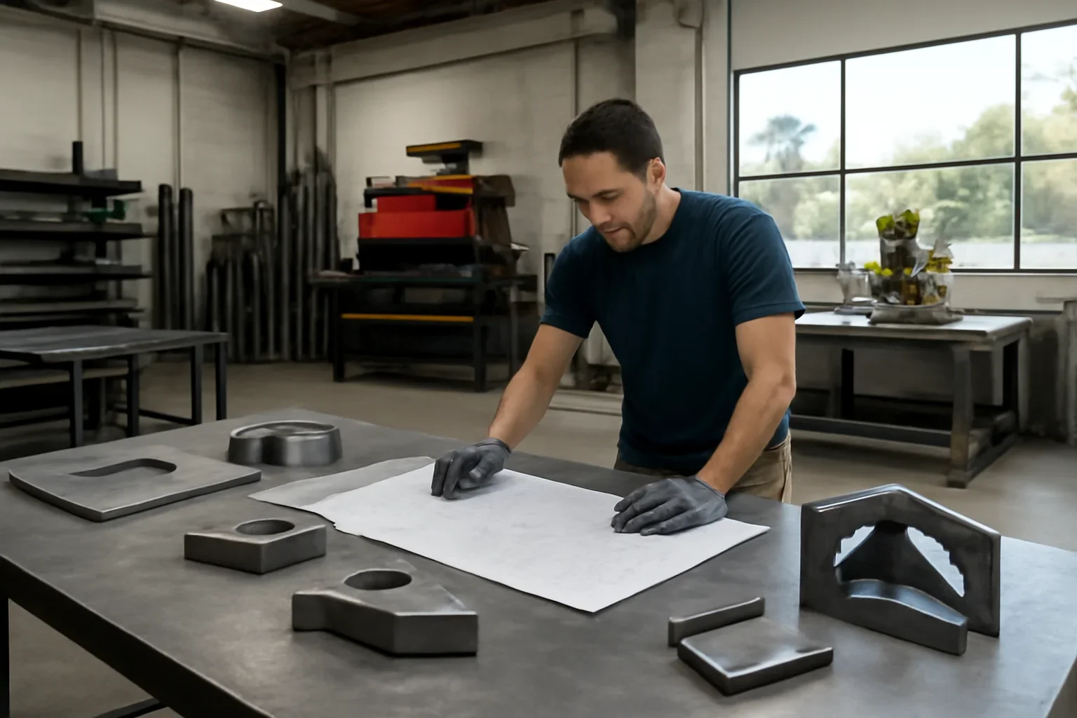 Custom metal fabrication workspace serving Agua Dulce, CA