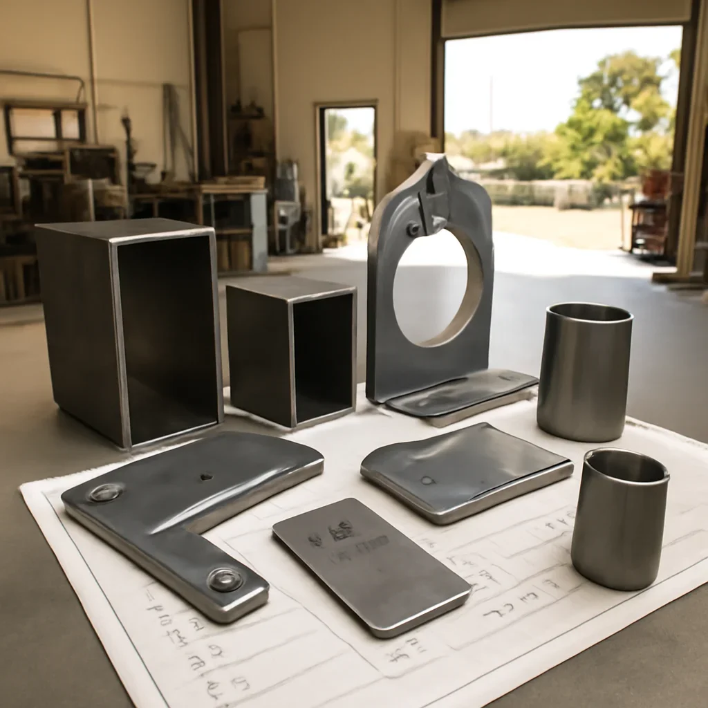 Fabricated metal components prepared for a Agua Dulce, CA project