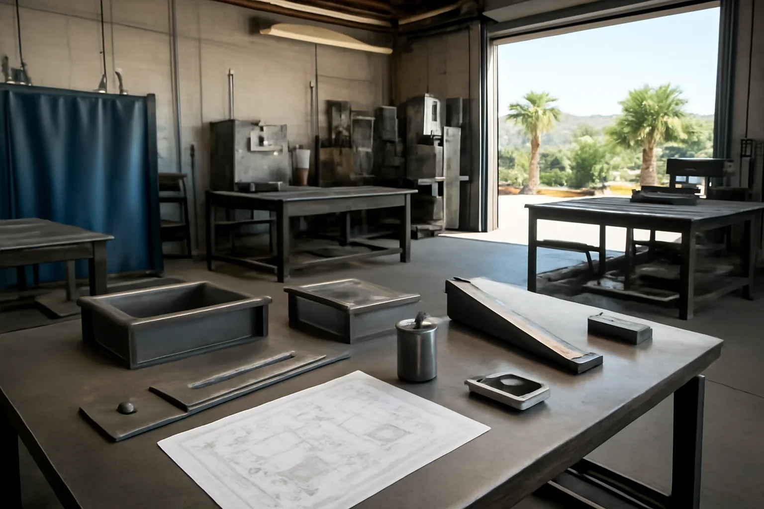 Custom metal fabrication workspace serving Canyon Country, CA