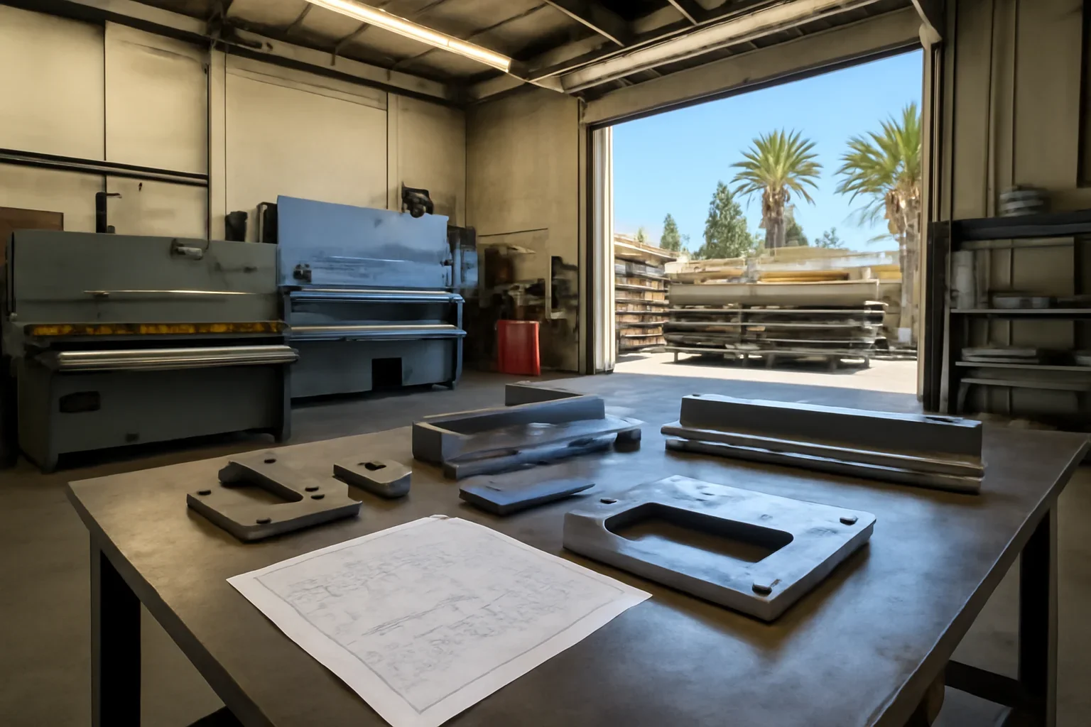 Custom metal fabrication workspace serving Newhall, CA