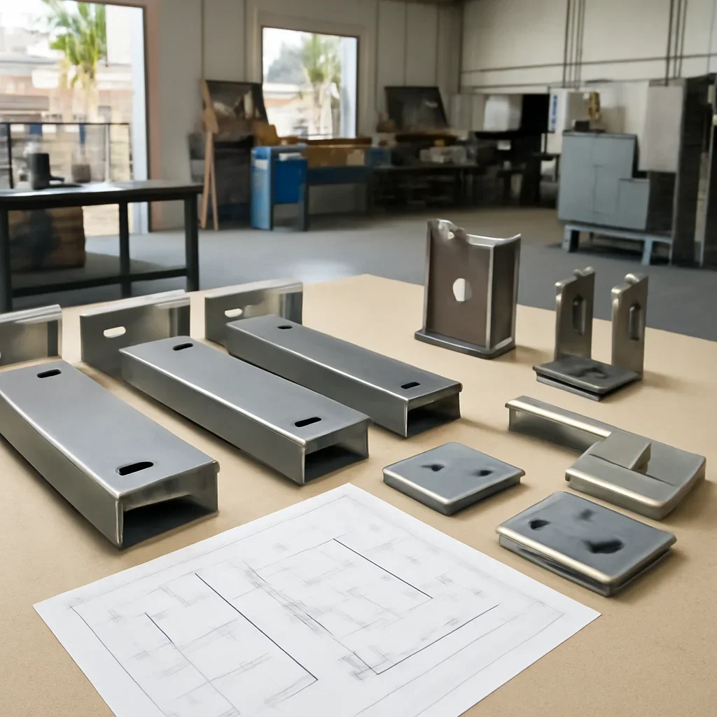 Fabricated metal components prepared for a Newhall, CA project