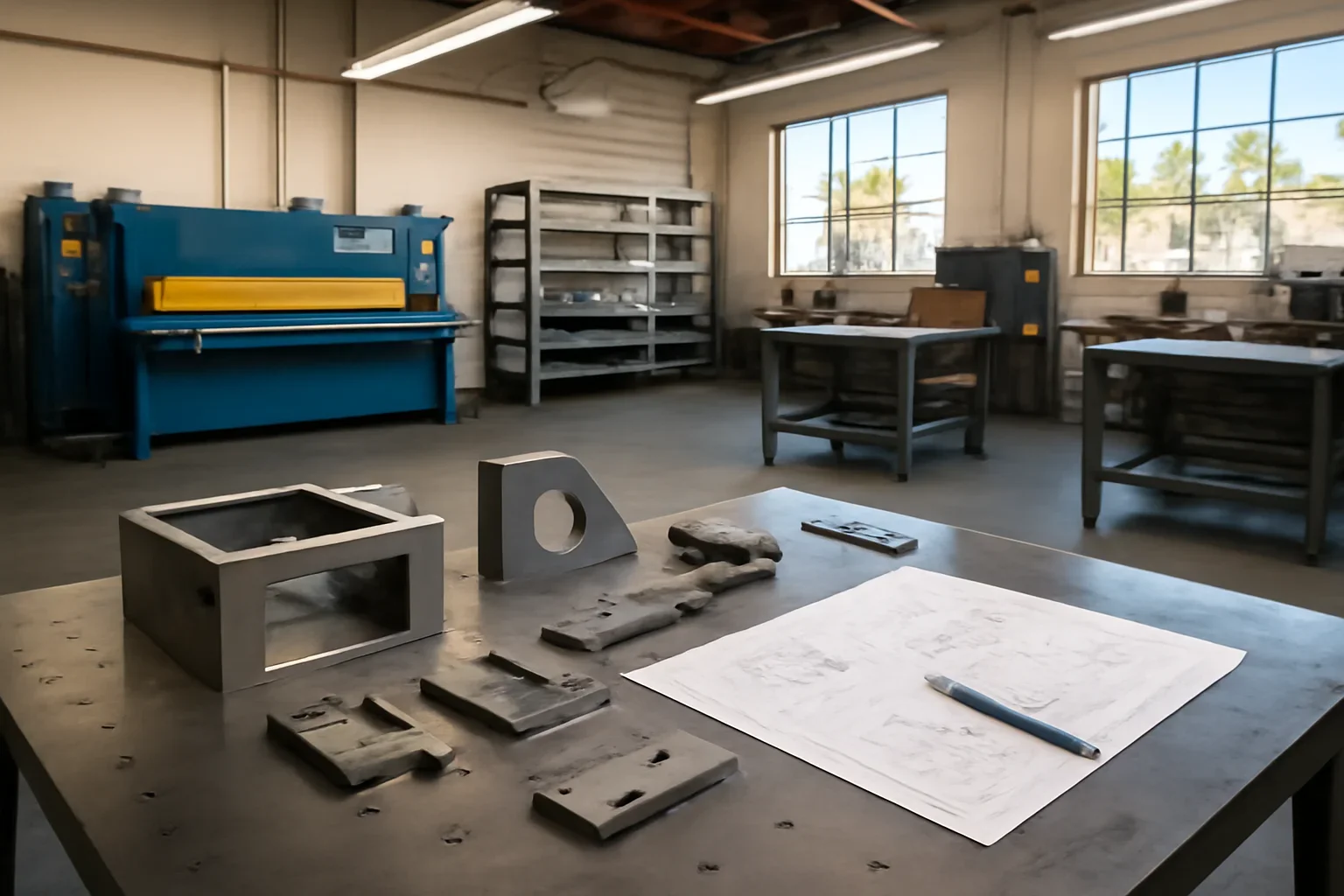 Custom metal fabrication workspace serving San Fernando Valley