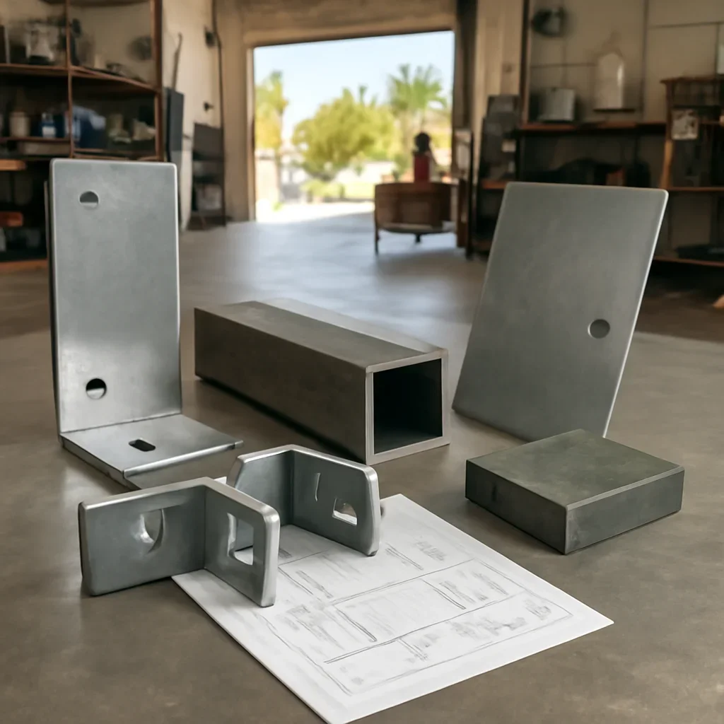 Fabricated metal components prepared for a Santa Clarita, CA project