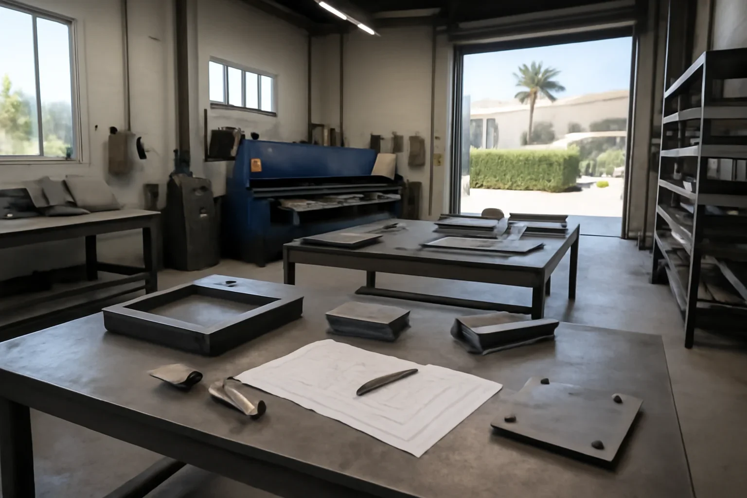Custom metal fabrication workspace serving Saugus, CA