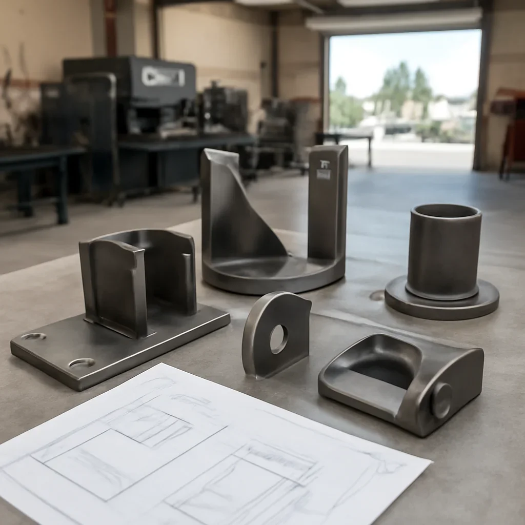 Fabricated metal components prepared for a Saugus, CA project