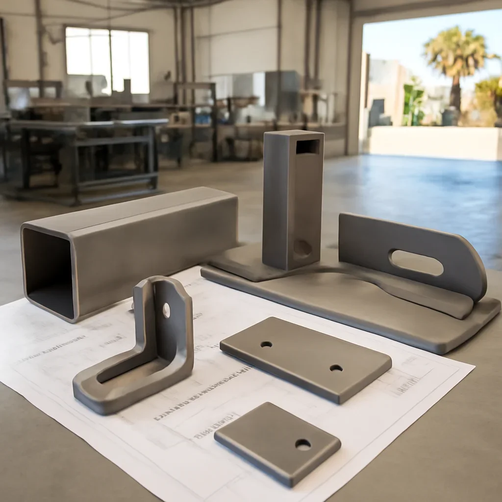 Fabricated metal components prepared for a Stevenson Ranch, CA project