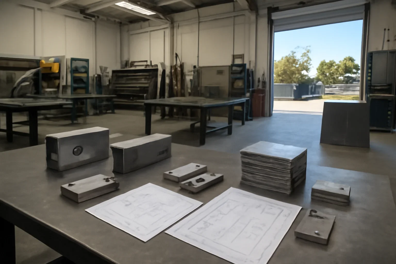 Custom metal fabrication workspace serving Valencia, CA