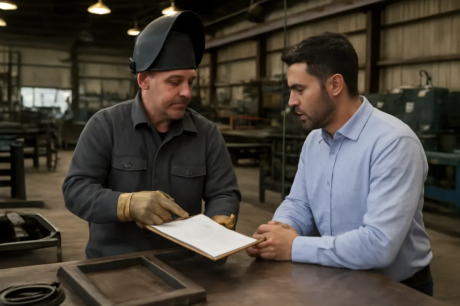 Pricing project planning at a custom metal fabrication shop