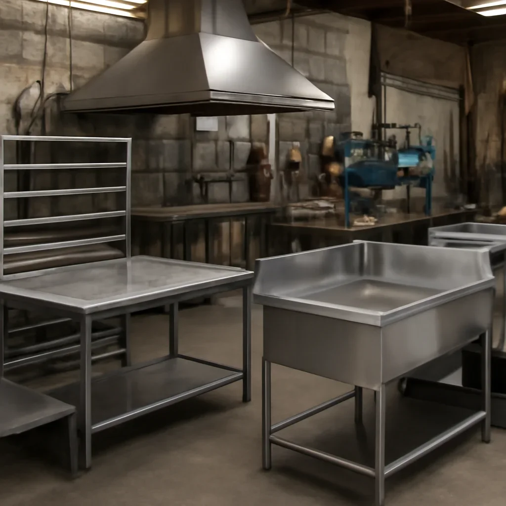 Custom fabricated metalwork related to for restaurants & commercial kitchens