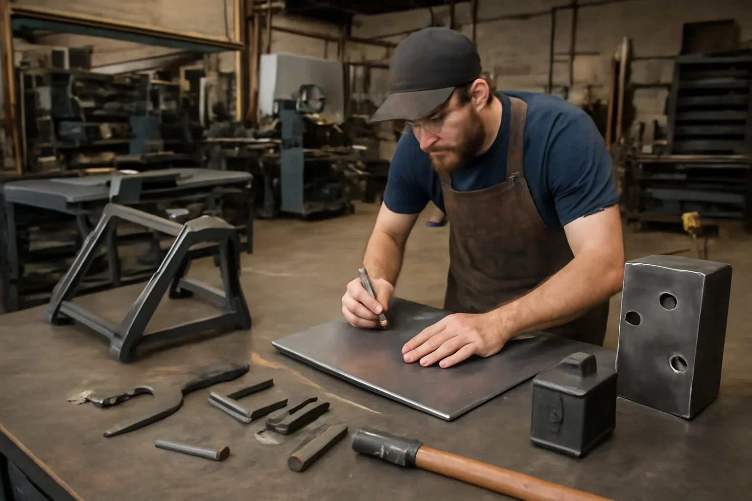Prototype & Small-Batch Work project planning at a custom metal fabrication shop