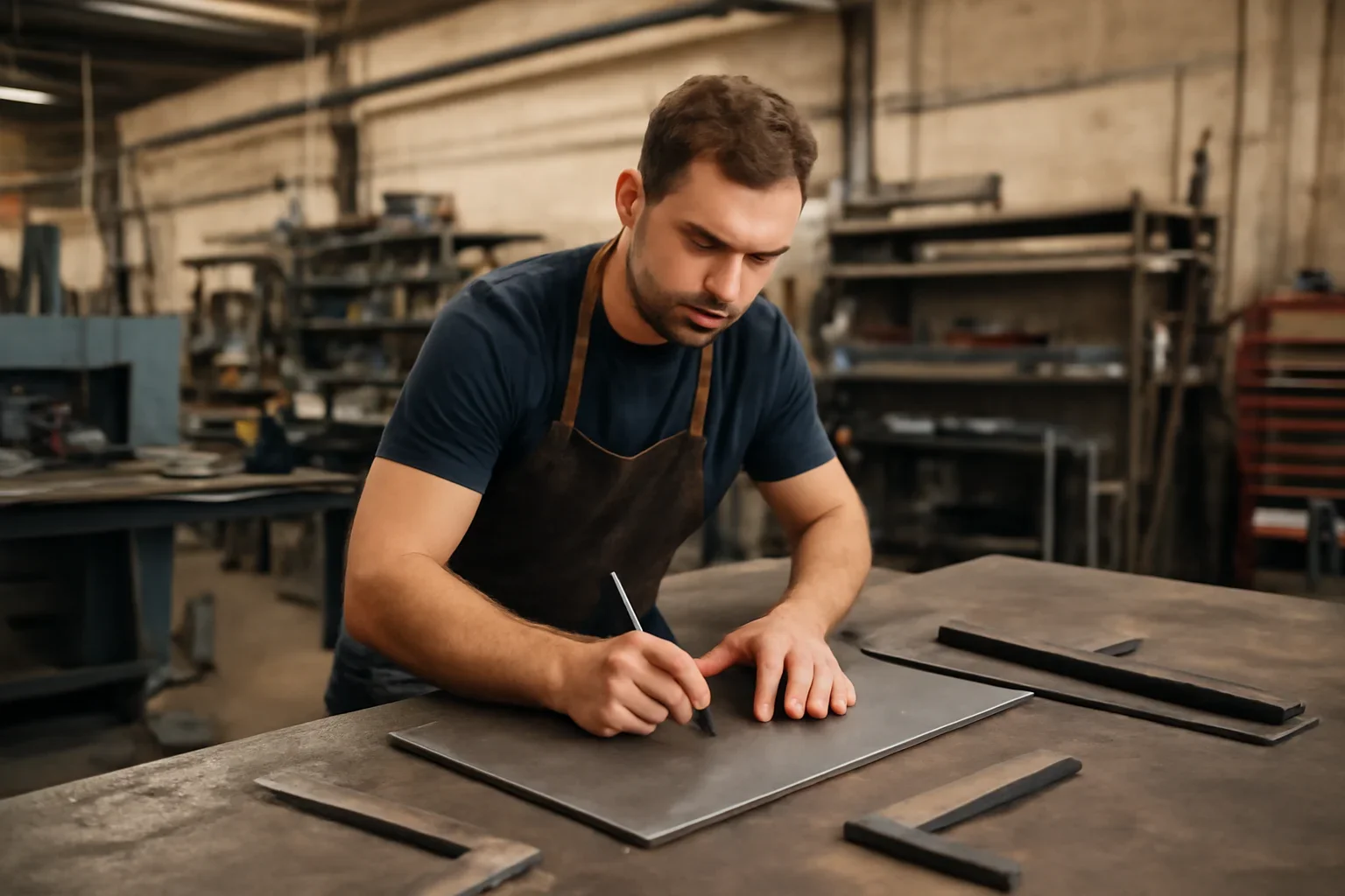 Support project planning at a custom metal fabrication shop